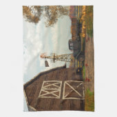 Najaar Boerderij Scene Kitchen Towel Theedoek (Verticaal)