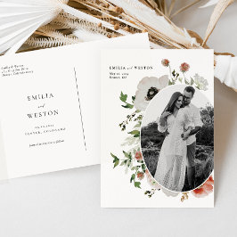 Najaar Boho Fall Wedding Save the Date Briefkaart