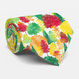 Najaar Bossen Patroon Stropdas