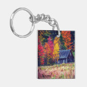 Najaar Bossen Shack AcrylSleutelhanger Sleutelhanger (Voorkant Links)