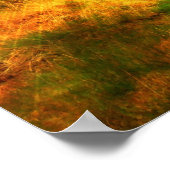 Najaar Bossen Vuur Storm. Poster (Hoek)