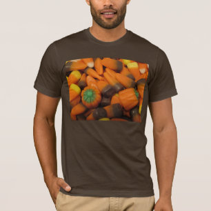 Najaar Candy Corn Mannen Crew T-Shirt