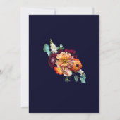 Najaar Colors Burgundy Oranje Blush Wedding Kaart (Achterkant)