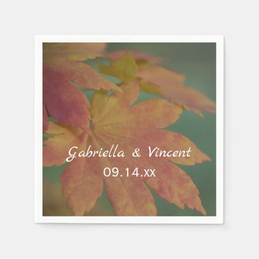 Najaar Colors Wedding Servetten (Voorkant)