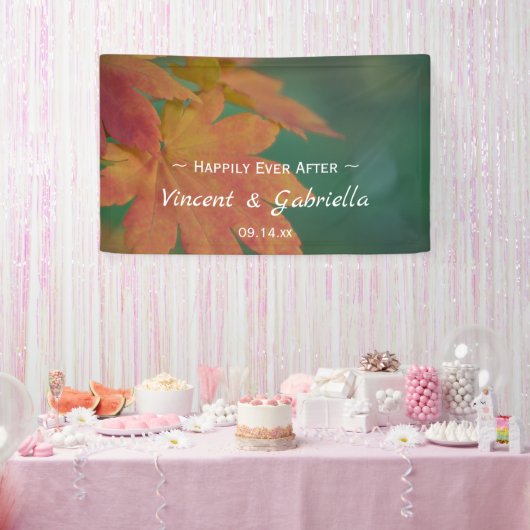 Najaar Colors Wedding Spandoek (Feest)