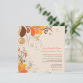 najaar deco Floral Swirls Weddenschap Kaart (Staand voorkant)