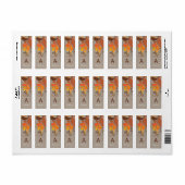 Najaar deco Floral Swirls Wedding Party Labels (Full Sheet)