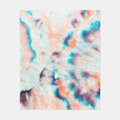 Najaar Dirty Art Graffiti. Tie Dye Shibori. Bordo Fleece Deken (Voorkant)