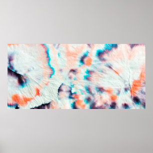Najaar Dirty Art Graffiti. Tie Dye Shibori. Bordo Poster