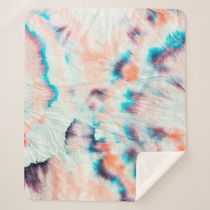 Najaar Dirty Art Graffiti. Tie Dye Shibori. Bordo Sherpa Deken