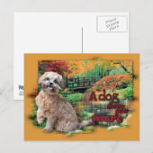 Najaar - Dog houdt meer van je - Shihpoo - Maggie Briefkaart (Voorkant / Achterkant)