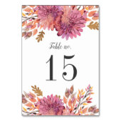 Najaar Dream | Weddennummer Kaart (Achterkant)