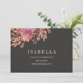 Najaar Dream | Weddenschap Mijn Bridesmaid Kaart (Staand voorkant)