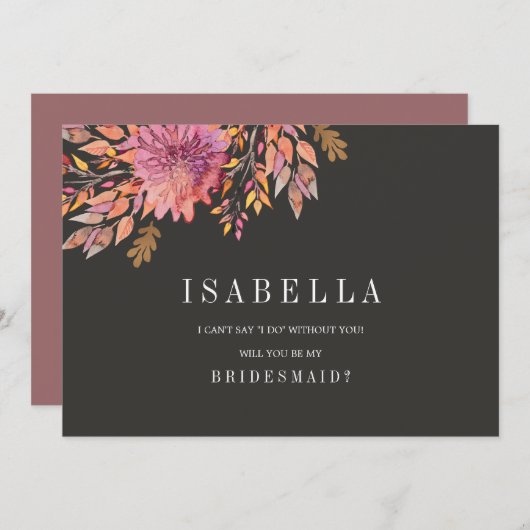 Najaar Dream | Weddenschap Mijn Bridesmaid Kaart (Voorkant / Achterkant)