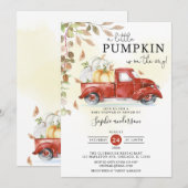 Najaar een kleine pompoenHerfst Baby shower Kaart (Voorkant / Achterkant)