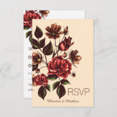 Najaar en Herfst Antwoord op Floral RSVP (Voorkant / Achterkant)