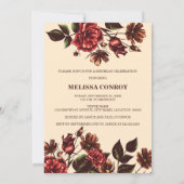 Najaar en Herfst Floral Surprise Birthday Party Kaart (Achterkant)