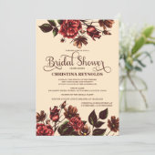 Najaar en Herfst Floral Vrijgezellenfeest Kaart (Staand voorkant)