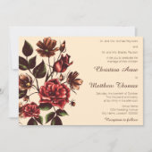 Najaar en Herfst Floral Wedding Kaart (Voorkant)