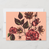 Najaar en Herfst Floral Wedding Kaart (Achterkant)