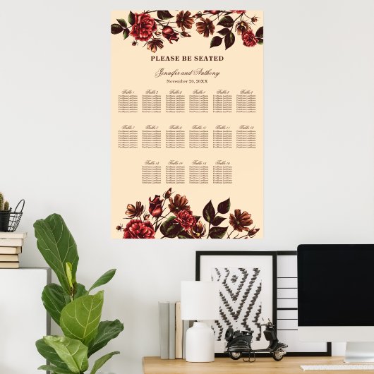 Najaar- en Herfst-graafmachine Poster (Thuiskantoor)