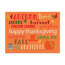 Najaar- en Thanksgiving-typografie