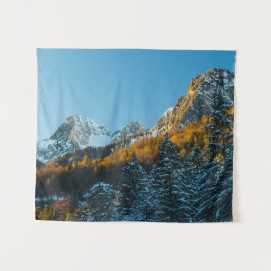 Najaar- en winterlandschap wandkleed (Voorkant (horizontaal))