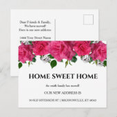 Najaar Floral Nieuwe Adres Bewegende Aankondiging (Voorkant / Achterkant)