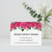 Najaar Floral Nieuwe Adres Bewegende Aankondiging (Staand voorkant)