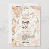 Najaar Floral QR Code Weduwschap Alle in één Kaart (Voorkant)