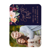 Najaar Floral Roos Gold Save the Date Photo Magneet (Verticaal)