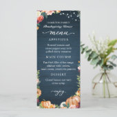 Najaar Floral Thanksgiving Kaart van het menu van  (Staand voorkant)