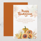 Najaar Floral Thanksgiving Wenskaart Kaart (Voorkant / Achterkant)