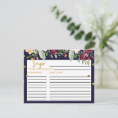 Najaar Floral Vrijgezellenfeest Recipe Kaarten (Staand voorkant)