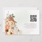 Najaar Florals Waterverven QR Code Weddenschap Save The Date (Achterkant)