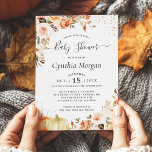 Najaar Flowers Gold Pumpkin Herfst Baby shower Kaart<br><div class="desc">Klik in het najaar op Floral Gold Pumpkin Herfst Baby shower Invitation (1) Klik voor verdere aanpassing op de link "Pas verder aan" en gebruik ons ontwerpgereedschap om deze sjabloon te wijzigen. (2) Als u de voorkeur geeft aan Zelfkleerpapier/matte afwerking, kunt u overwegen het type matte papier te kiezen. (3)...</div>