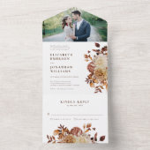 Najaar foto Wedding All In One Uitnodiging (Binnen)