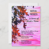 Najaar gekleurde bladeren zwenkroem van roze Vrijg Kaart (Voorkant)