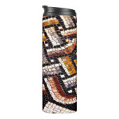 Najaar gekleurde Romeinse Tegel Mosaic Thermosbeker (Geroteerd rechts)