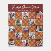 Najaar gepersonaliseerd uniek 13-fotocollage fleece deken (Voorkant)