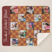 Najaar gepersonaliseerd uniek 13-fotocollage sherpa deken (Voorkant (horizontaal))