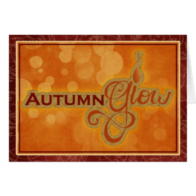 Najaar gloed Herfst Season Wenskaart (Voorkant Horizontaal)