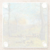 Najaar golden in een waterverf voor eiken. glazen onderzetter (Achterkant)