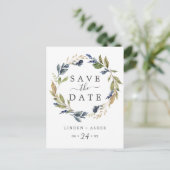 Najaar Greenery sparen het Briefkaart van de Datum (Staand voorkant)