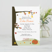 Najaar Halloween 5x7 Baby shower Uitnodigen Kaart (Staand voorkant)