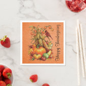 Najaar Harvest Happy Thanksgiving Sinaasappel Napk Servet (Insitu)