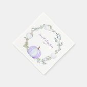 Najaar Harvest Paars en White Pumpkin Herfst Servet (Hoek)