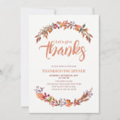 Najaar-/Herfst-Bedankt met uitnodiging voor het di (Voorkant)