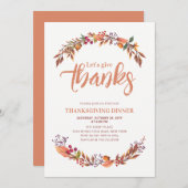 Najaar-/Herfst-Bedankt met uitnodiging voor het di (Voorkant / Achterkant)