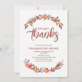 Najaar-/Herfst-Bedankt met uitnodiging voor het di (Voorkant)